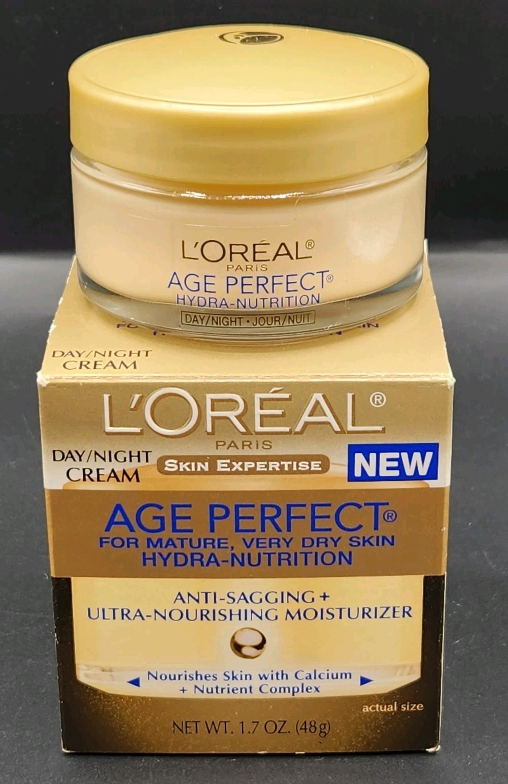 Loreal Age Perfect Day Night Cream Anti Sagging Dry Skin Moisturizer 1.7 oz NEW