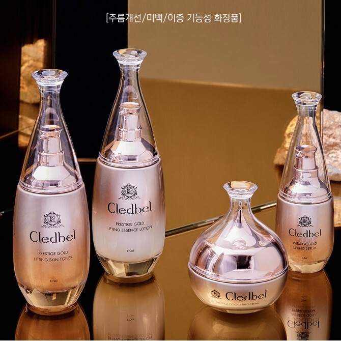 CLEDBEL Prestige Gold Lifting Toner+Lotion+Serum+Cream 4-Items K-Beauty New