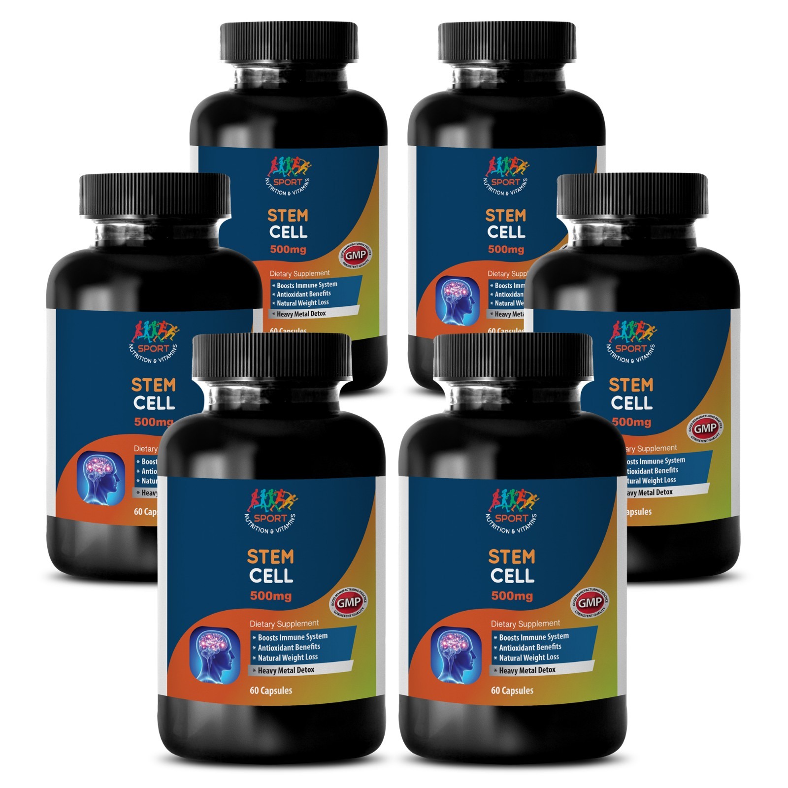 Organic Stem Cell Blue Green Algae 500mg From Klamath Lake SE (6 Bottles)