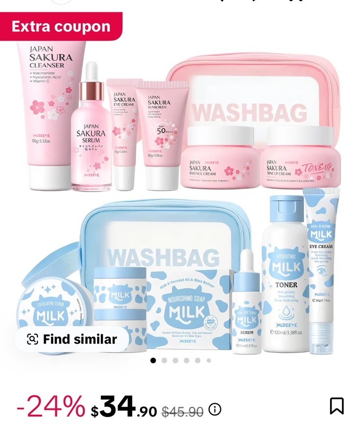 Laikou Sakura & Milk Moisturizing Skincare Ultimate Bundle|Bonus Gifts