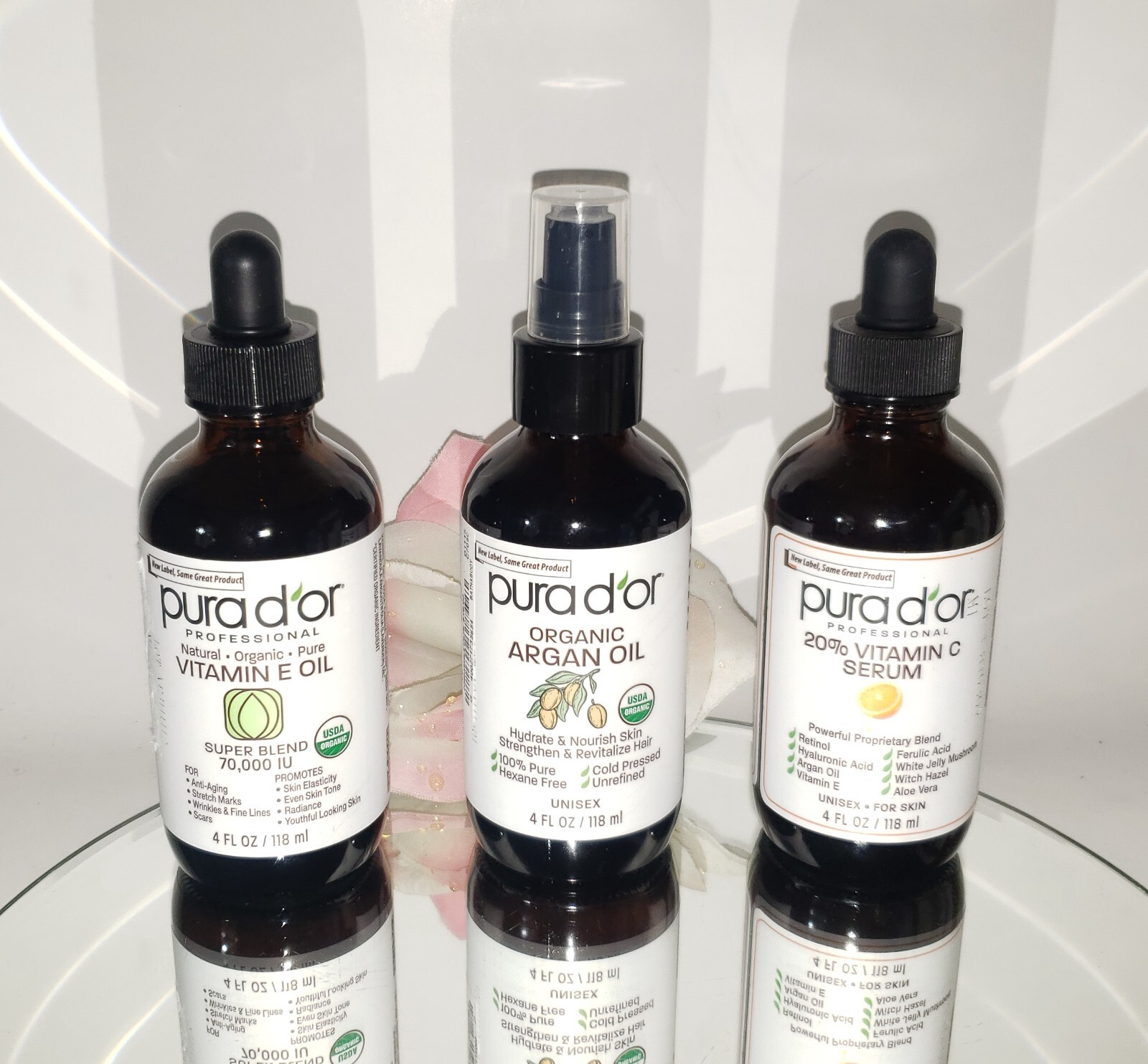 PURA D’OR Pure Natural Organic Products 118ml 4oz YOU CHOOSE