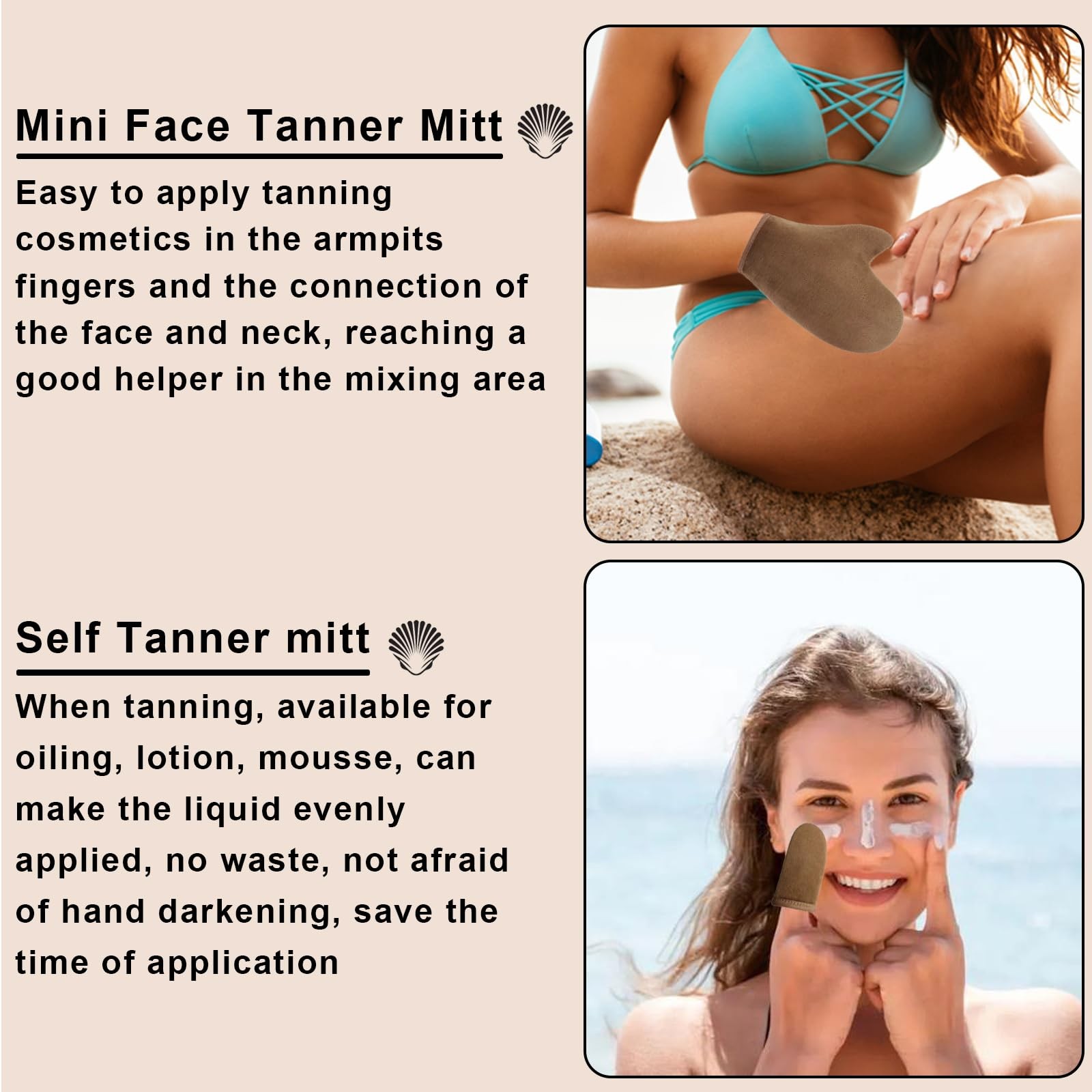4 Pcs Self Tanner Mitt Applicator Kit – Self Tanning Mitt Glove,Self Tanner B…
