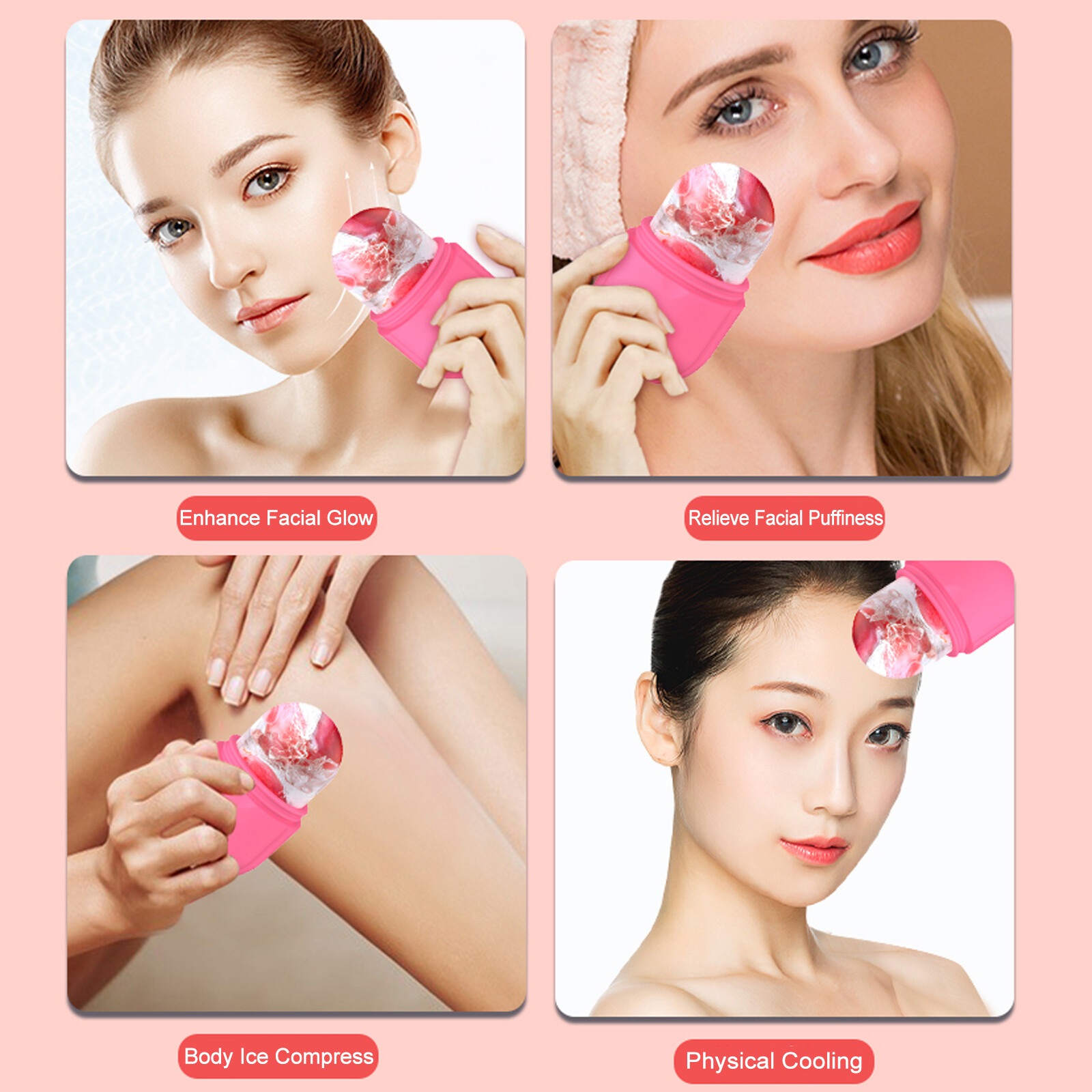 Ice Roller Mold Holder for Face Eyes Reusable Face Ice Roller Mould R8L2