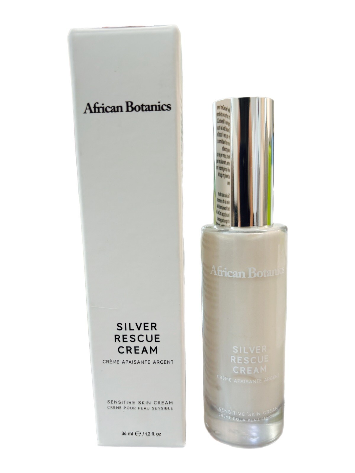 African Botanics Silver Rescue Cream 1.2oz | Sensitive Skin, Calming Moisturizer