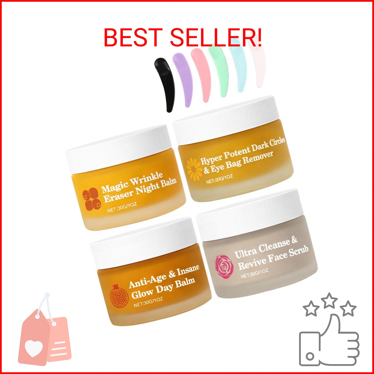 ZANSHI Complete System for Mature Women’S Skin with 10pcs Cosmetic Spatula, Gent