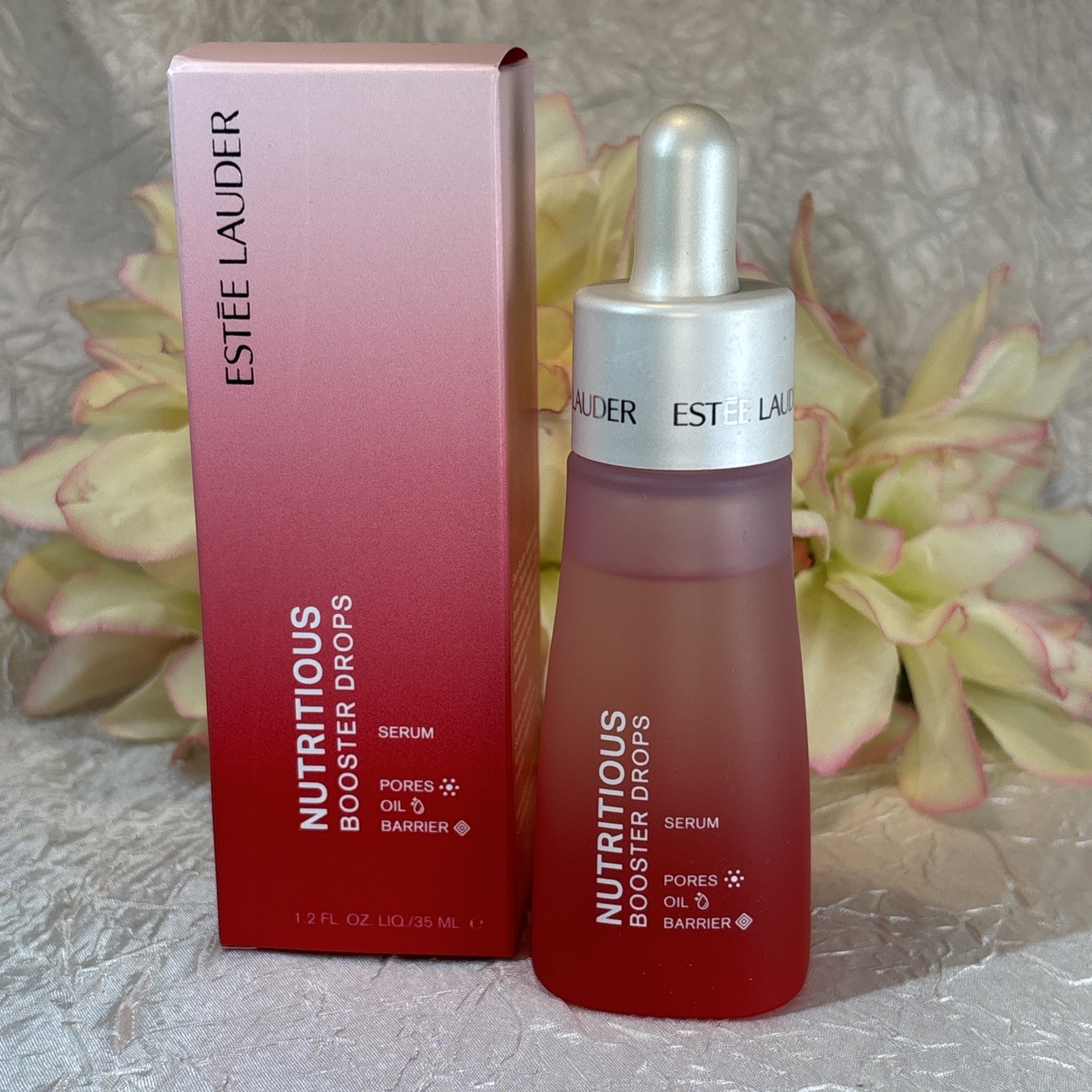 Estee Lauder Nutritious Booster Drops Serum 1.2oz / 35 mL New In Box Free Ship