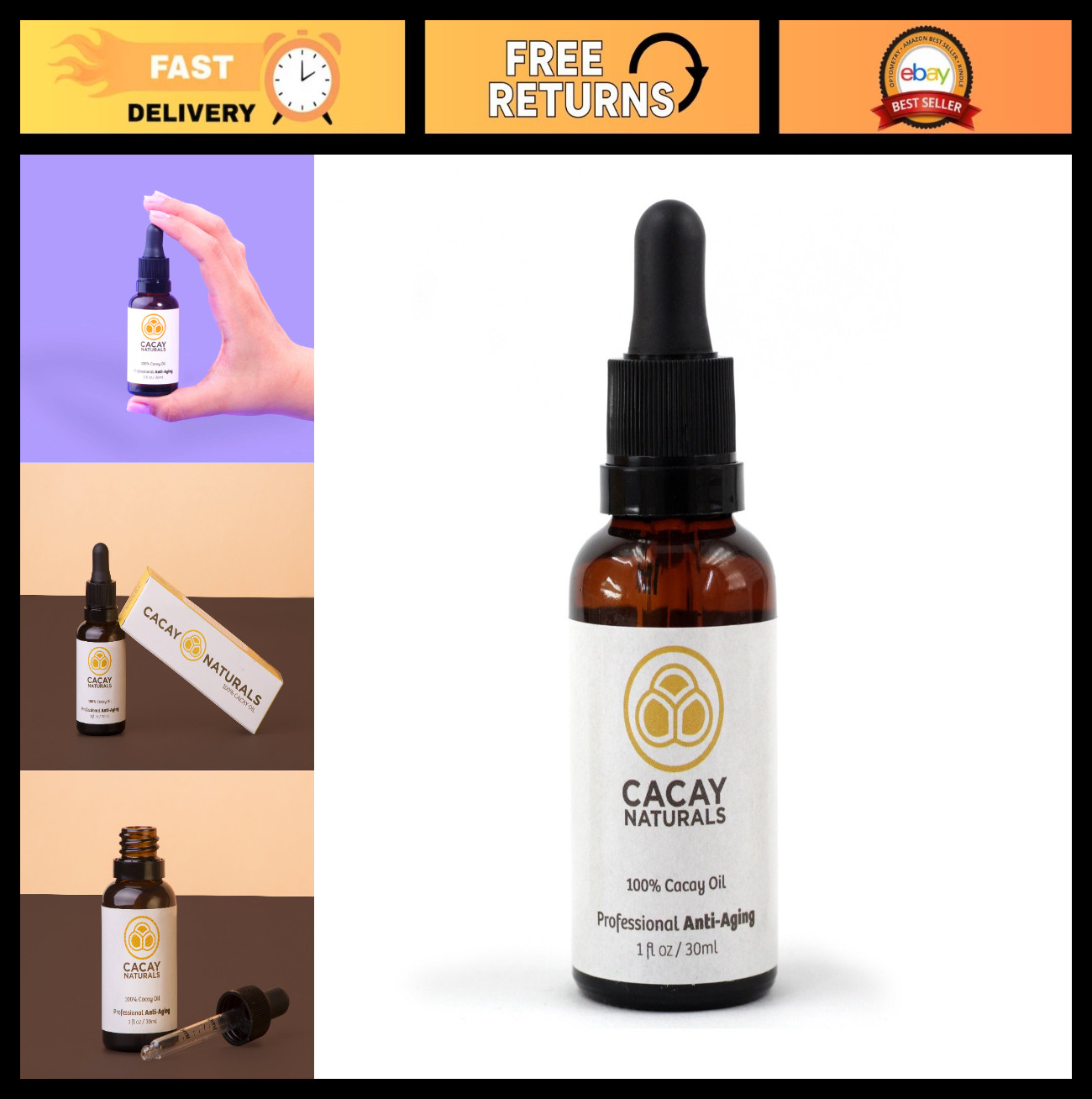 Pure Cacay Oil Face Oil – Anti-Aging, Anti-Wrinkle Treatment for Youthful Skin 1