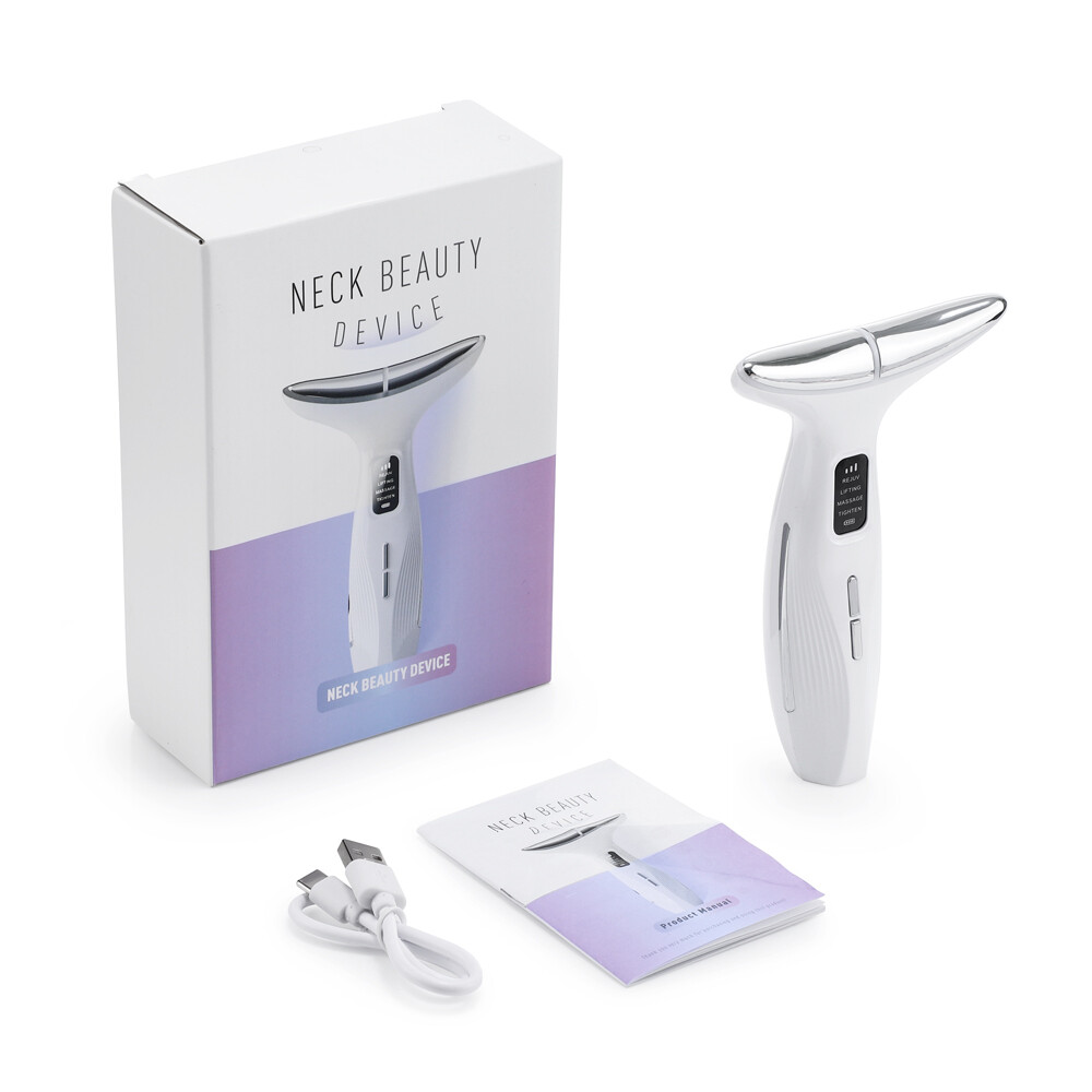 Neck Face Lifting Massager LED Light Therapy Anti-Wrinkle Skin Tightening Device