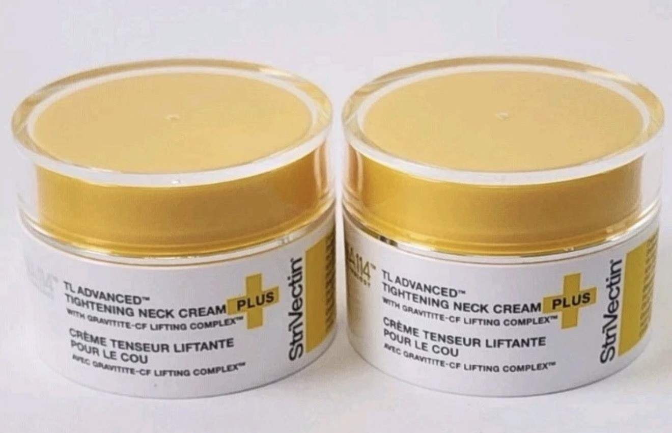 Strivectin TL advanced Neck Tightening Cream plus NIA114 1oz NEW No Box 2 Pack
