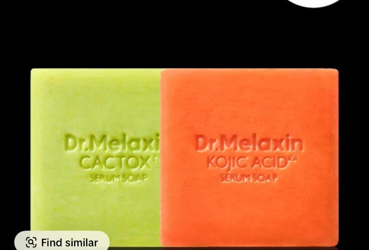 Dr Melaxin Serum Soap Duo Kojic Acid Turmeric Cactus Face Body Cleanser Set