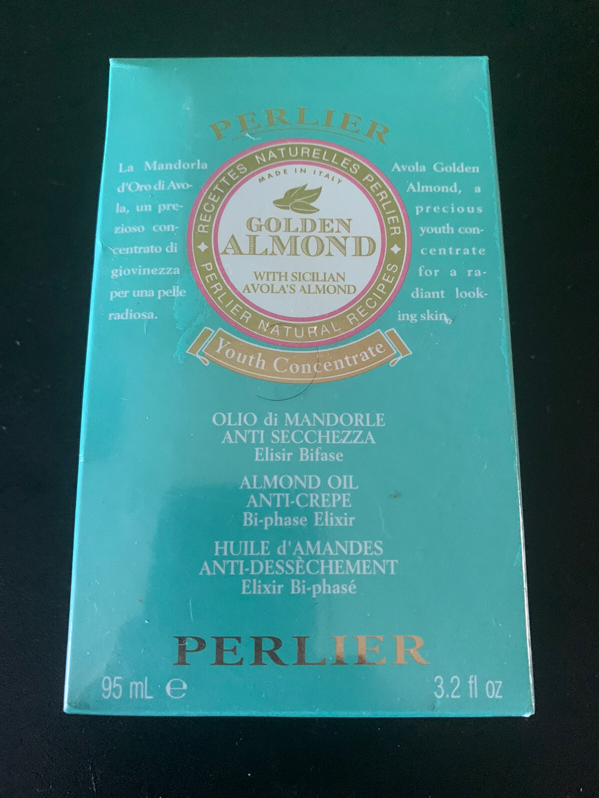 Perlier Golden Almond Oil Anti-Crepe Bi Phase Elixir 3.2 oz NEW NEVER OPENED.
