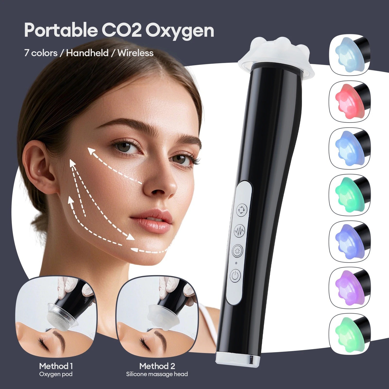 Bubble Pen 5 Gear Vibration Oxygen Bubble Beauty Tool Deep Cleansing Pores Tool.