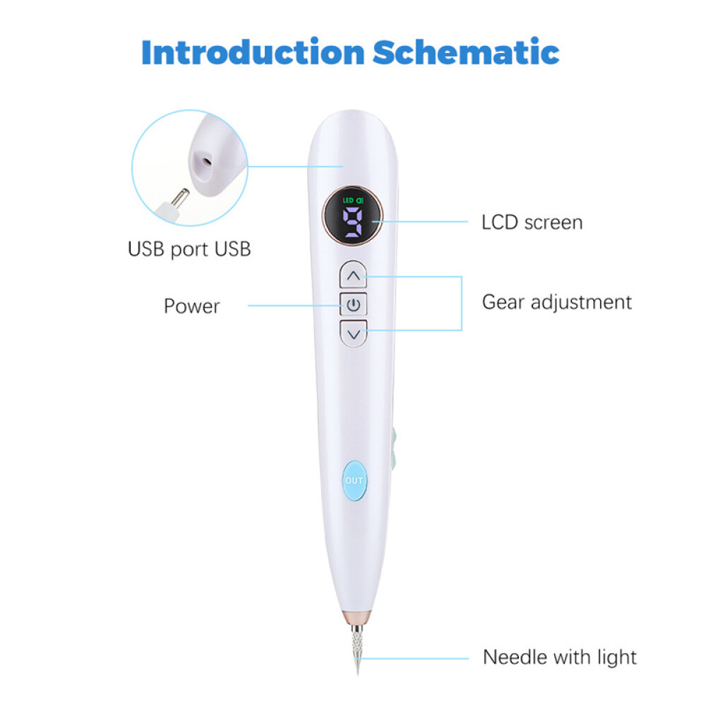 Anti-Aging Laser Plasma Pen Skin Wart Tag Tattoo Mole Removal Dark Spot Remover