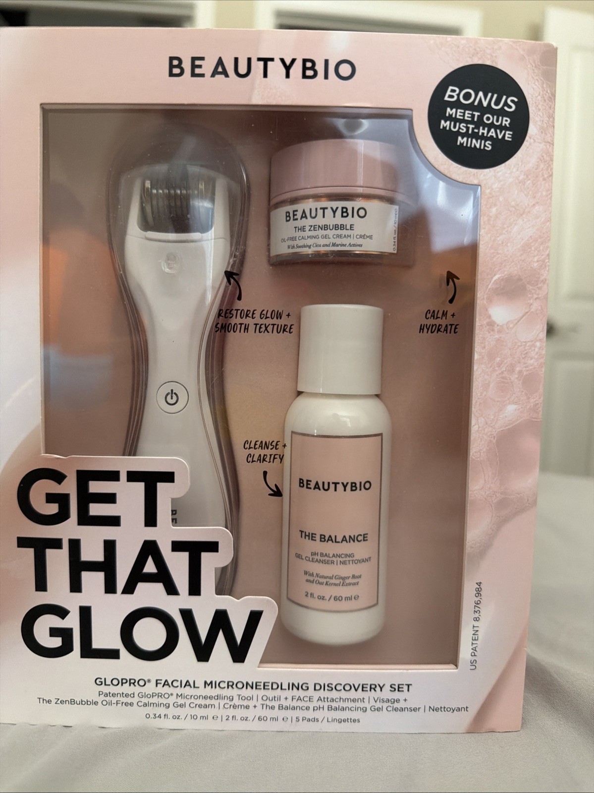 Beauty Bio GloPRO Get That Glow Facial Microneedling Discovery Set NEW