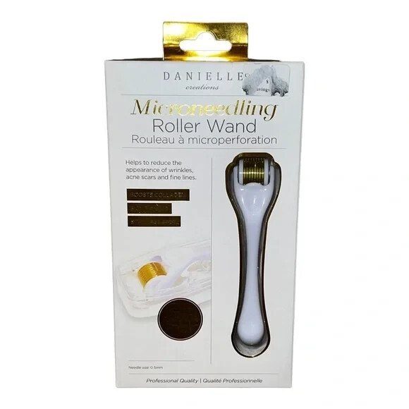 Danielle Creations Microneedling Roller Wand and Case White New