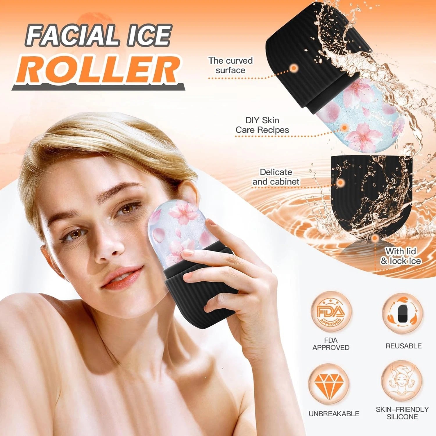 Ice Roller for Face and Eye, Upgrated Ice Face Roller,Facial Beauty Ice Roller S