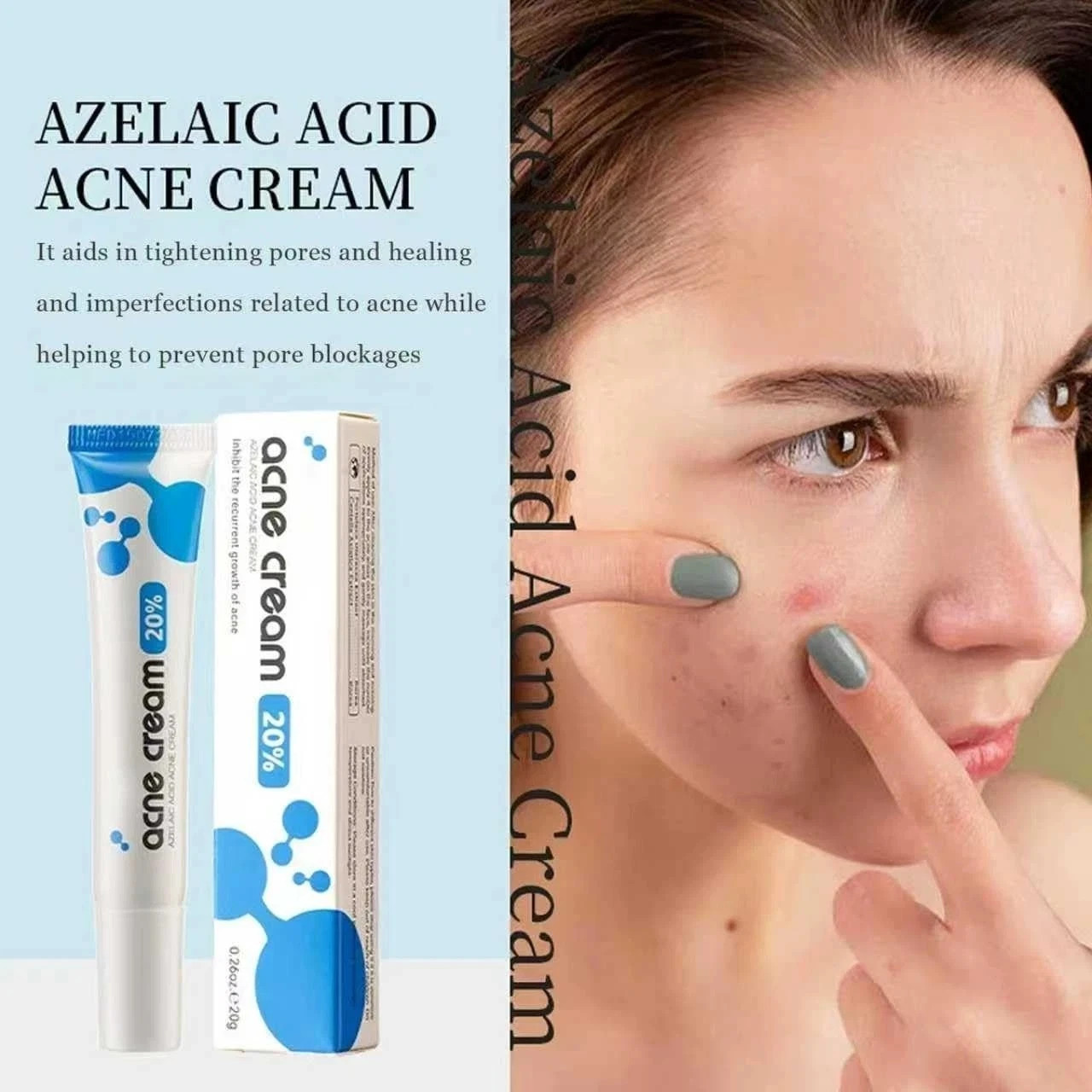 20% Azelaic Acid Cream for Face,Azelaic Acid Moisturize With Hyaluronic Acids fo