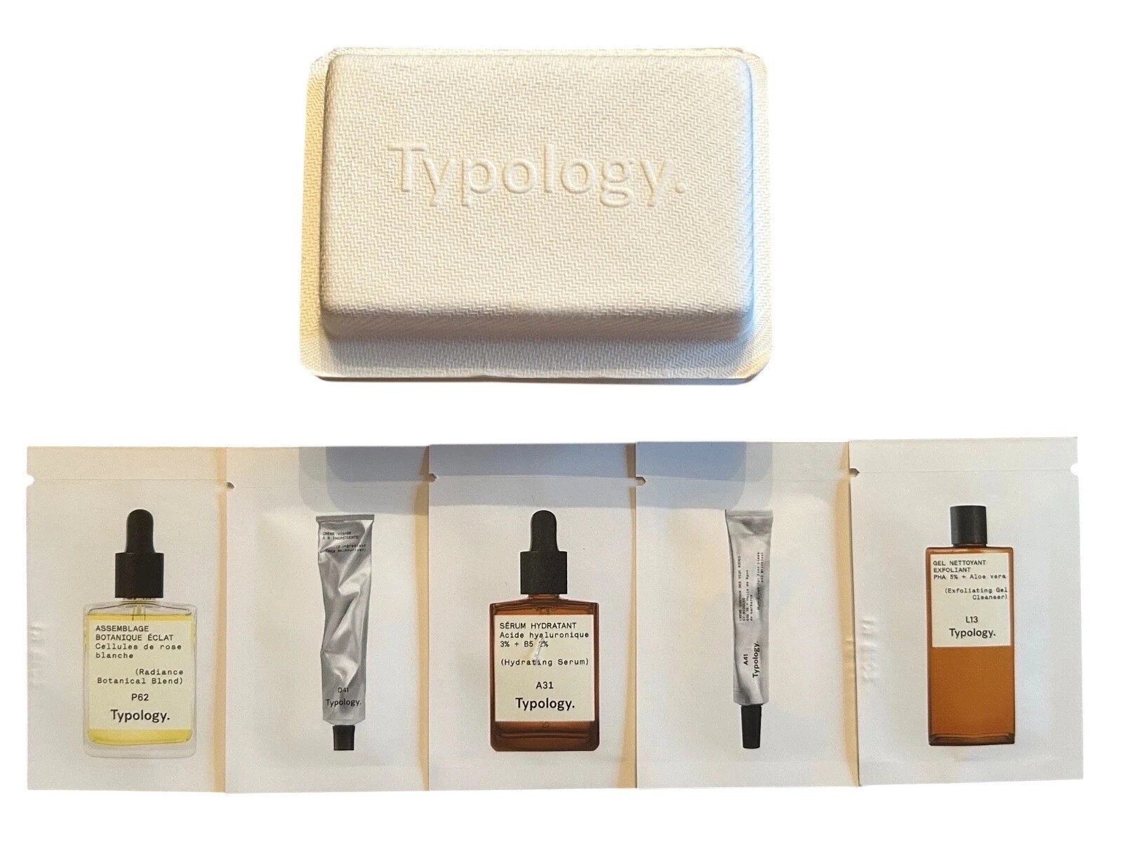 Typology 5 Piece Face Care Starter Pack Skincare Sample Set New Made In France