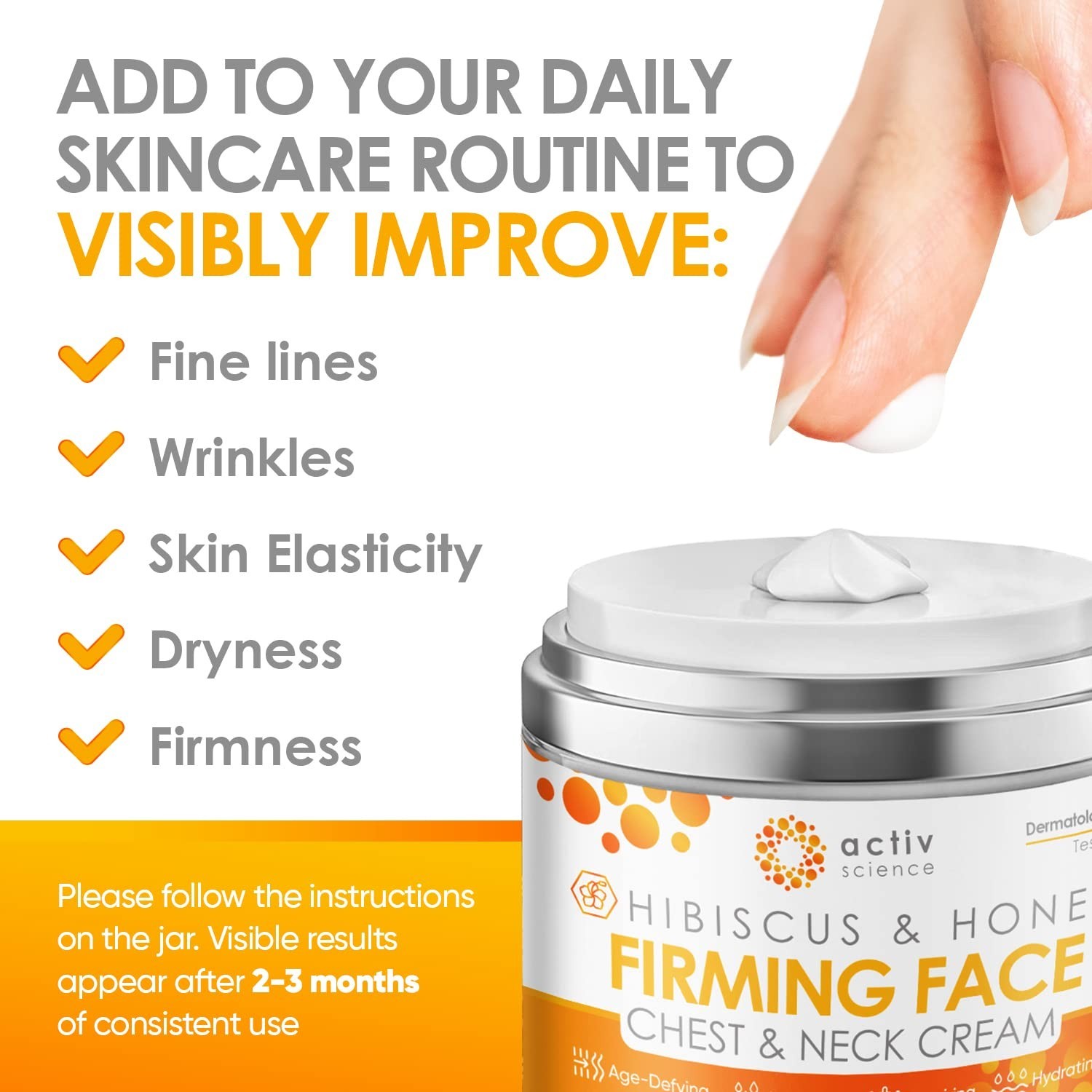 1.7Oz Hibiscus & Honey Retinol Cream – Natural Solution for Wrinkles & Firmness