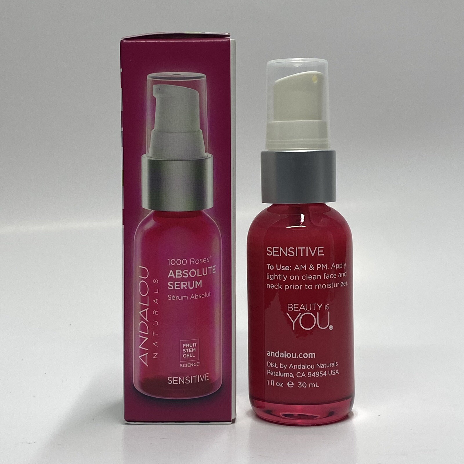 Andalou Naturals 1000 Roses Absolute Serum, 1 Fl. Oz (Pack of 2)
