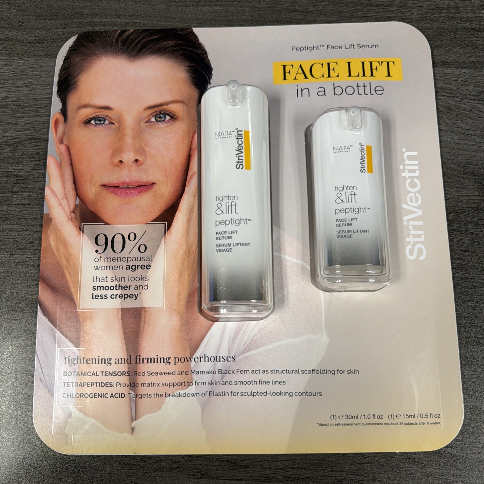 NEW! StriVectin Peptight Face Lift Serum Duo (Full Size & Travel Size)