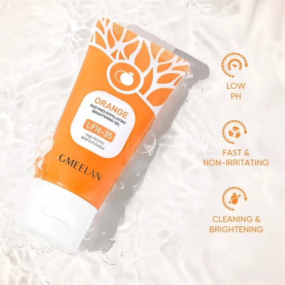 GMEELAN Orange Enzyme Gel 50g – Gentle Face Exfoliating Scrub for Brightening