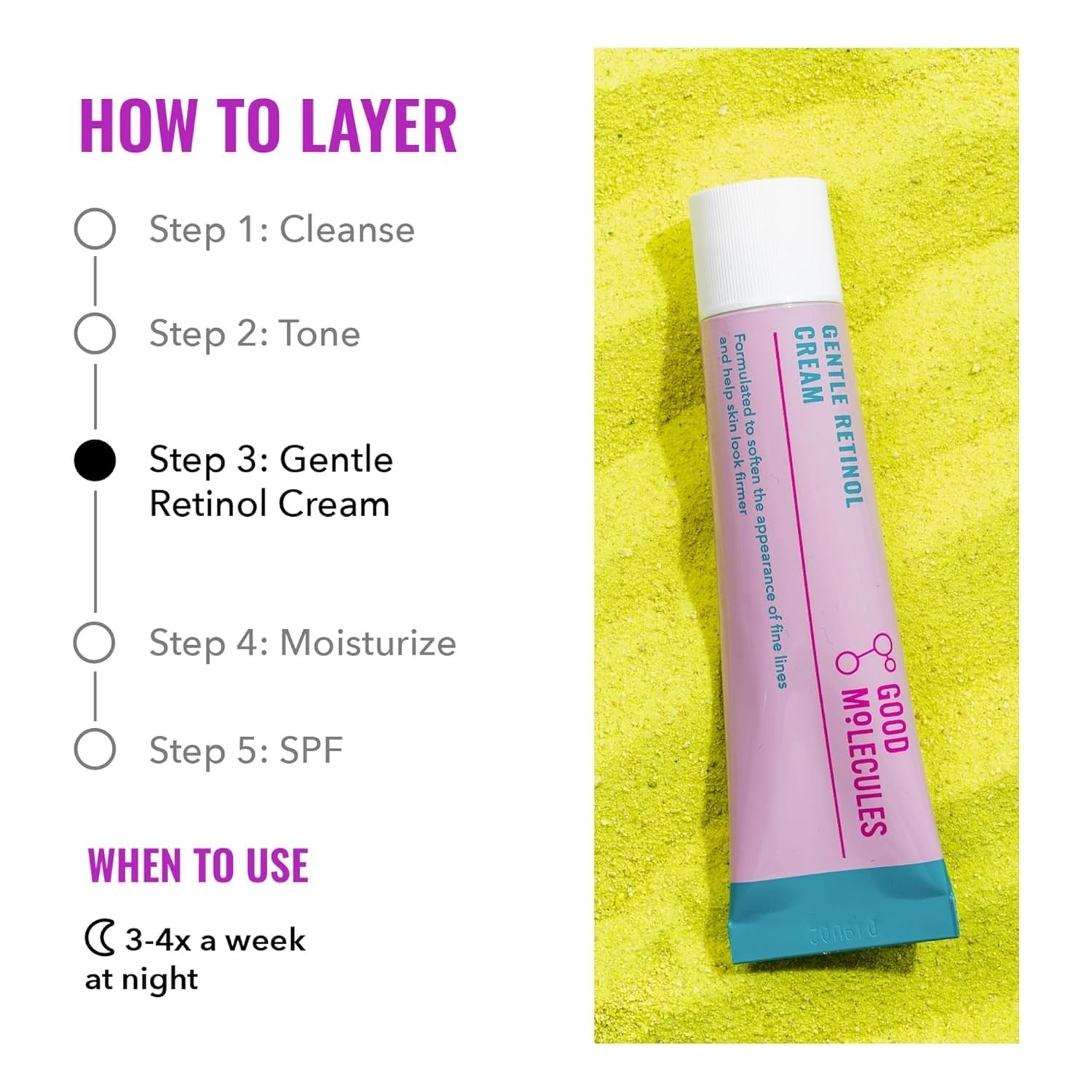 Cruelty-Free Retinol Night Cream – Minimize Wrinkles & Refresh Skin, 1 Fl Oz
