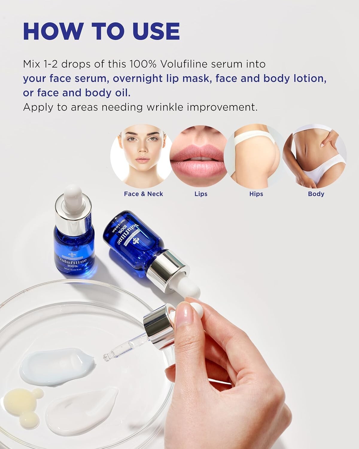 100% Volufiline Serum Skincare – Advanced Firming & Lifting Facial Ampoule fro