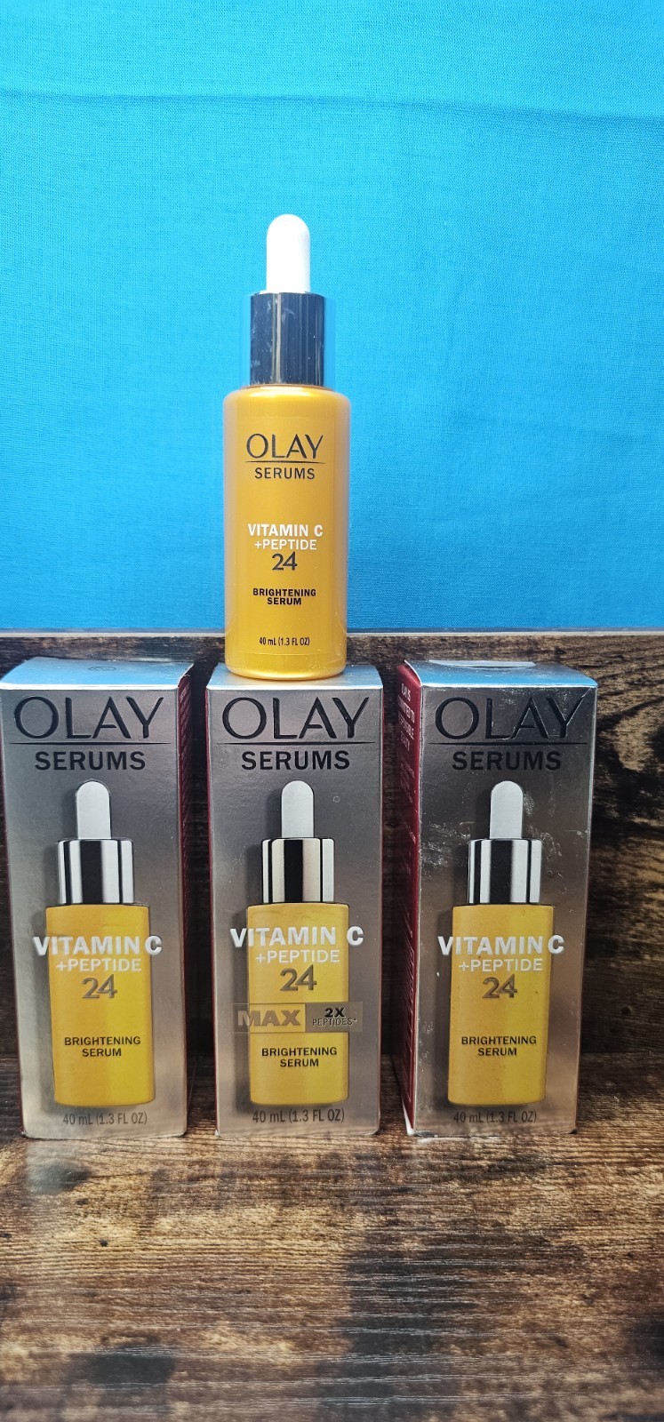 Olay Vitamina C+ Peptide 24 Brightening Serum – 1.3 fl oz Lot Of 3