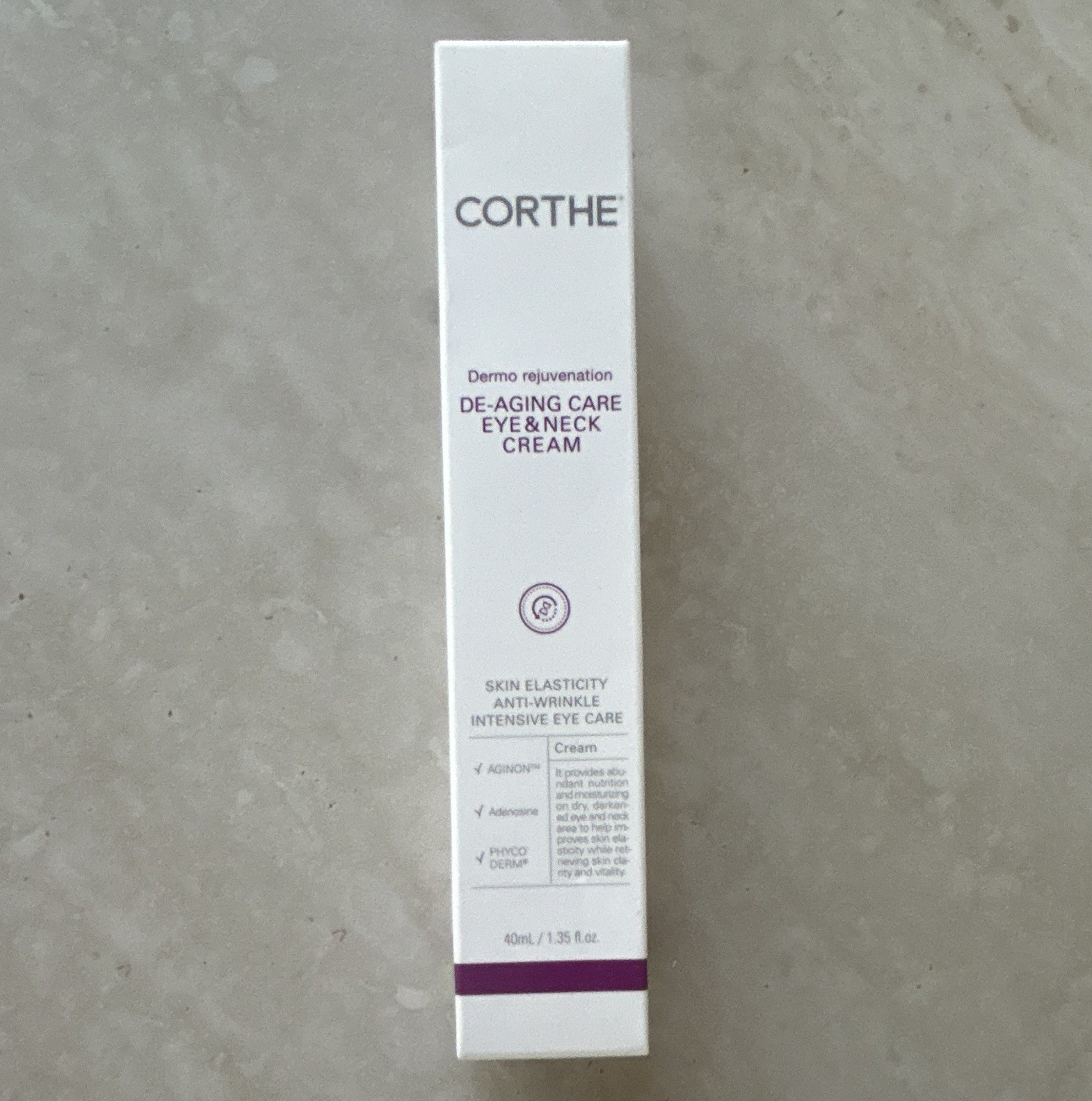CORTHE Dermo Rejuvenation De-Aging Eye & Neck Cream Anti-Wrinkle 04/27