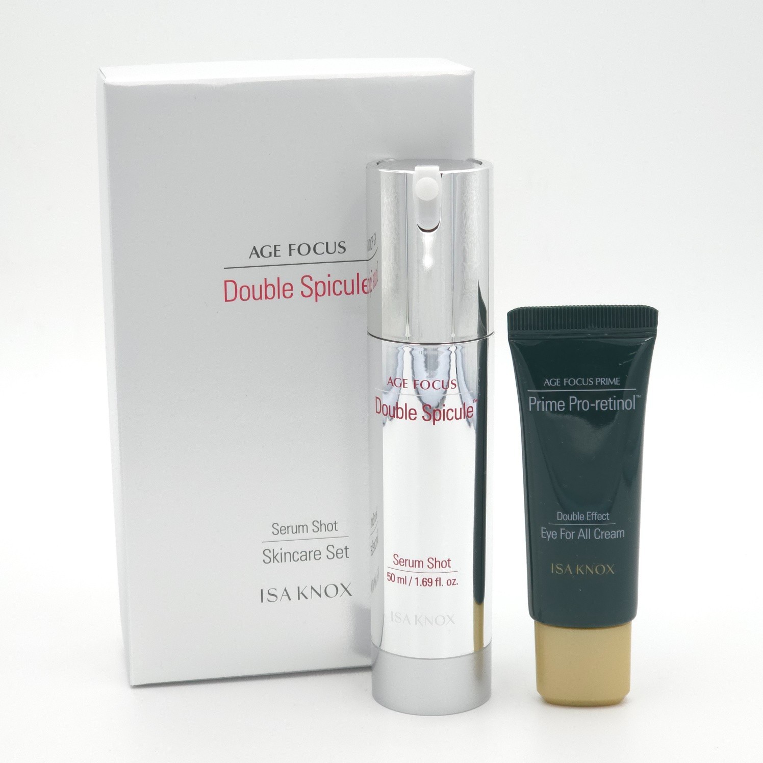 ISA KNOX Age Focus Double Spicule Serum Shot Skincare Set 2 Items K-Beauty