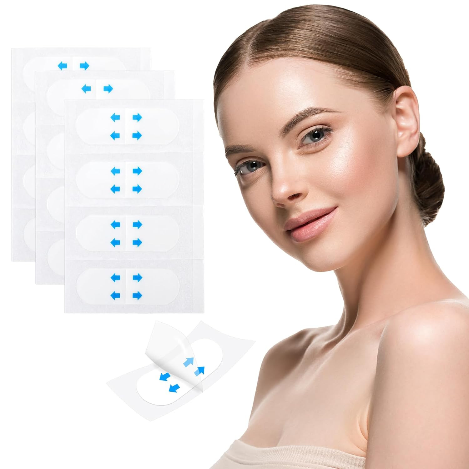 Larrel 120PCS Face Lift Tape, Face Tape Lifting Invisible, Waterproof Face-Lifti
