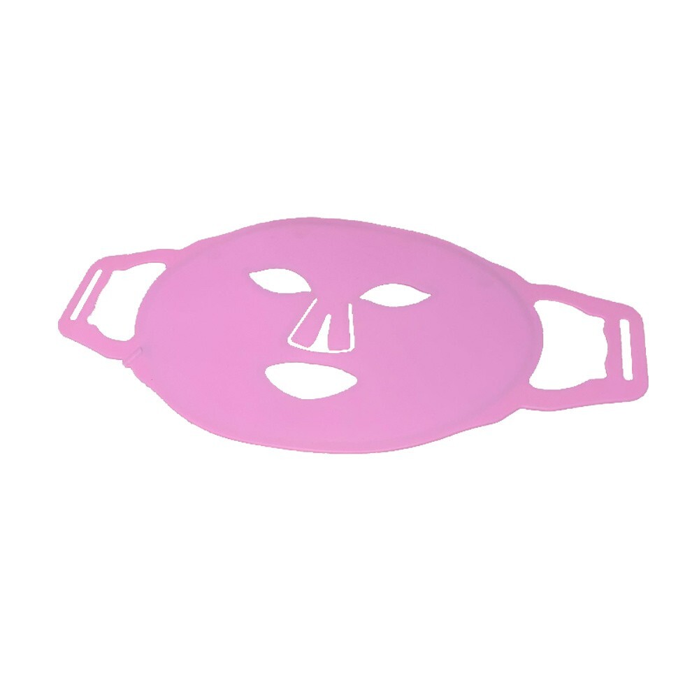 7 Color Silicone Facial LED Mask Anti-Aging Skincare Device phototherapy(PINK)