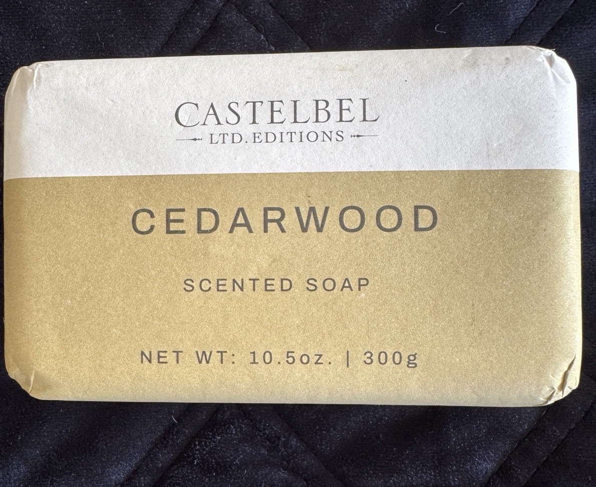 Castelbel Ltd Edition Mens Grooming Cedarwood Scented Bar Soap for Him