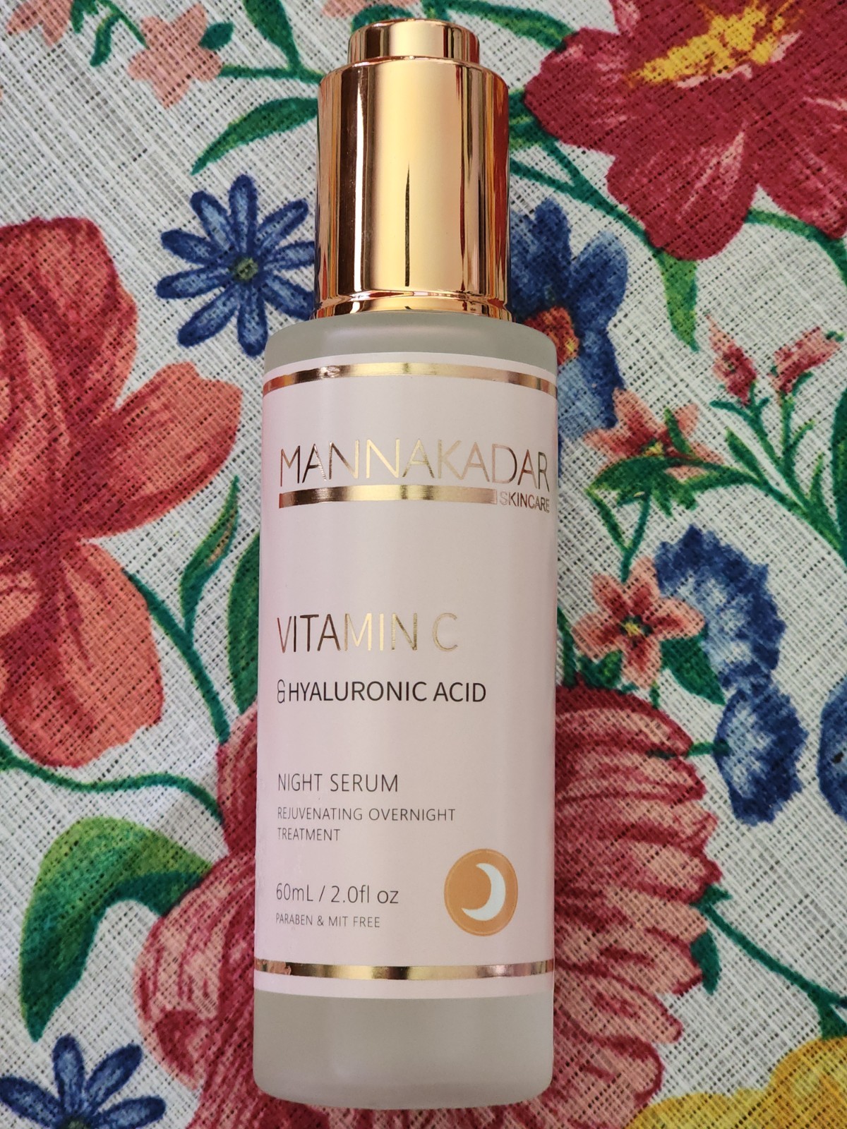 MK Manna Kadar Skincare Vitamin C Hyaluronic Acid Night Serum 2oz.