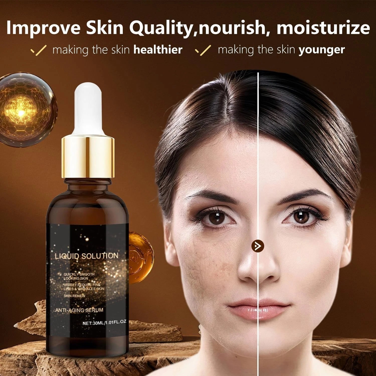 2 PCS Olavita Liquid Solution Anti Aging Serum, Intensely Firms Skin Antiaging..