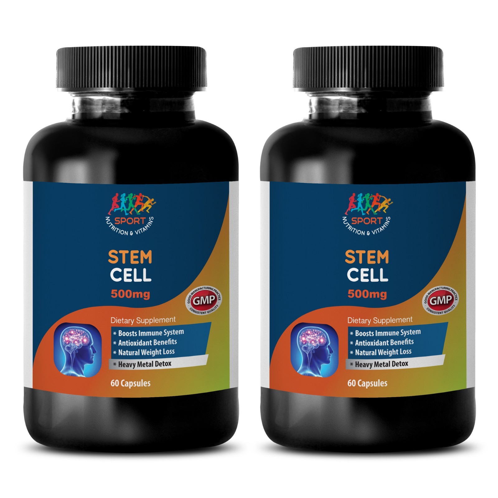 Stem Cell Activator 500mg ORGANIC BLUE GREEN ALGAE antioxidant booster 2 Bottles