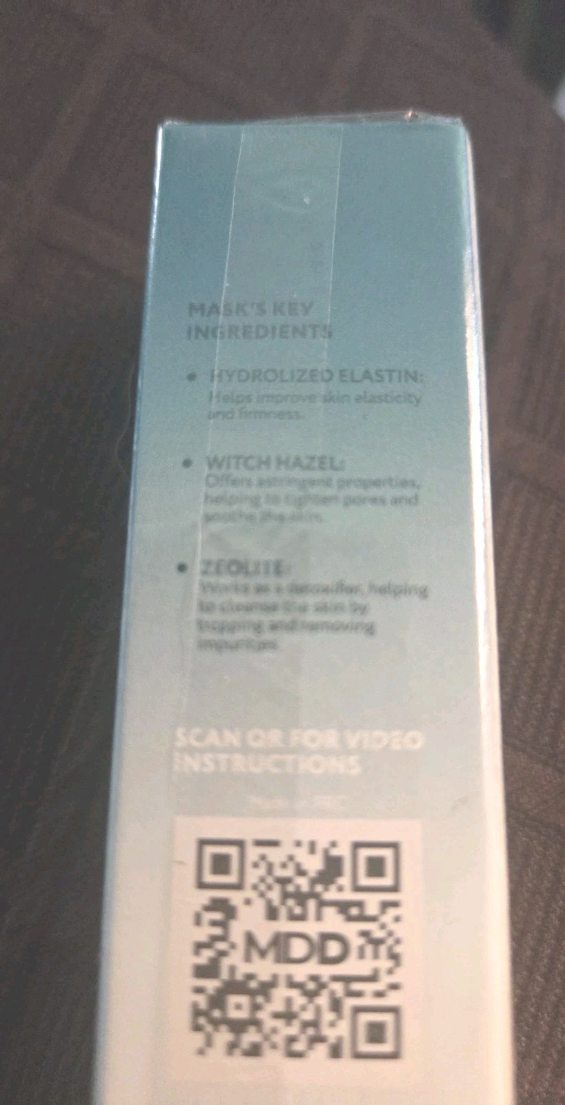 My Derma Dream – One Minute Mask w/ Hydrolyzed Elastin, Witch Hazel, & Zeolite