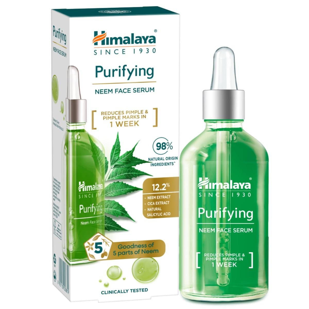 Himalaya Purifying Neem Face Serum Reduce Acne & Pimple Marks 30 ml