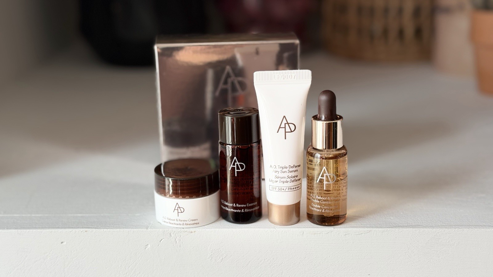 AMORE PACIFIC AP A.O REBOOT AND RENEW KIT MINI SIZE 4PCS SET ANTI AGING, Exp 28