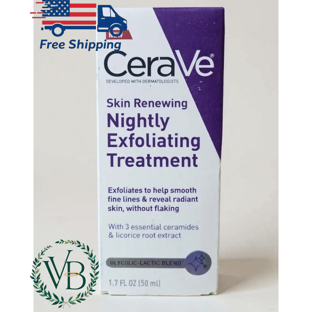 CeraVe Skin Renewing Nightly Exfoliating Treatment Anti Aging Serum for face