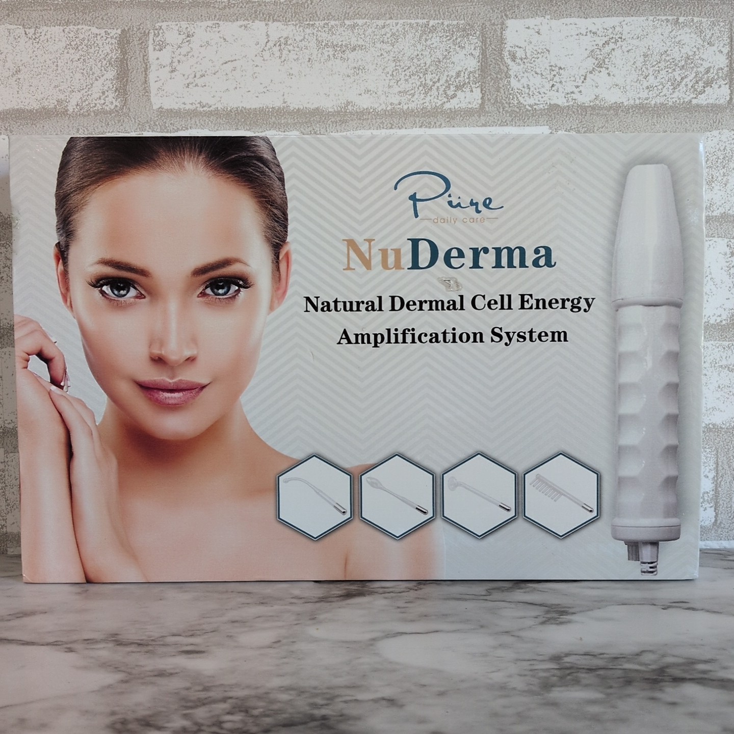 Nu Derma High Frequency Skin Therapy Wand New Open Box All Parts Incl.