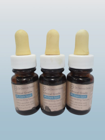 DR DENNIS GROSS CLINICAL GRADE IPL DARK SPOT CORRECTING SERUM 0.25 OZ NWOB 3PCS
