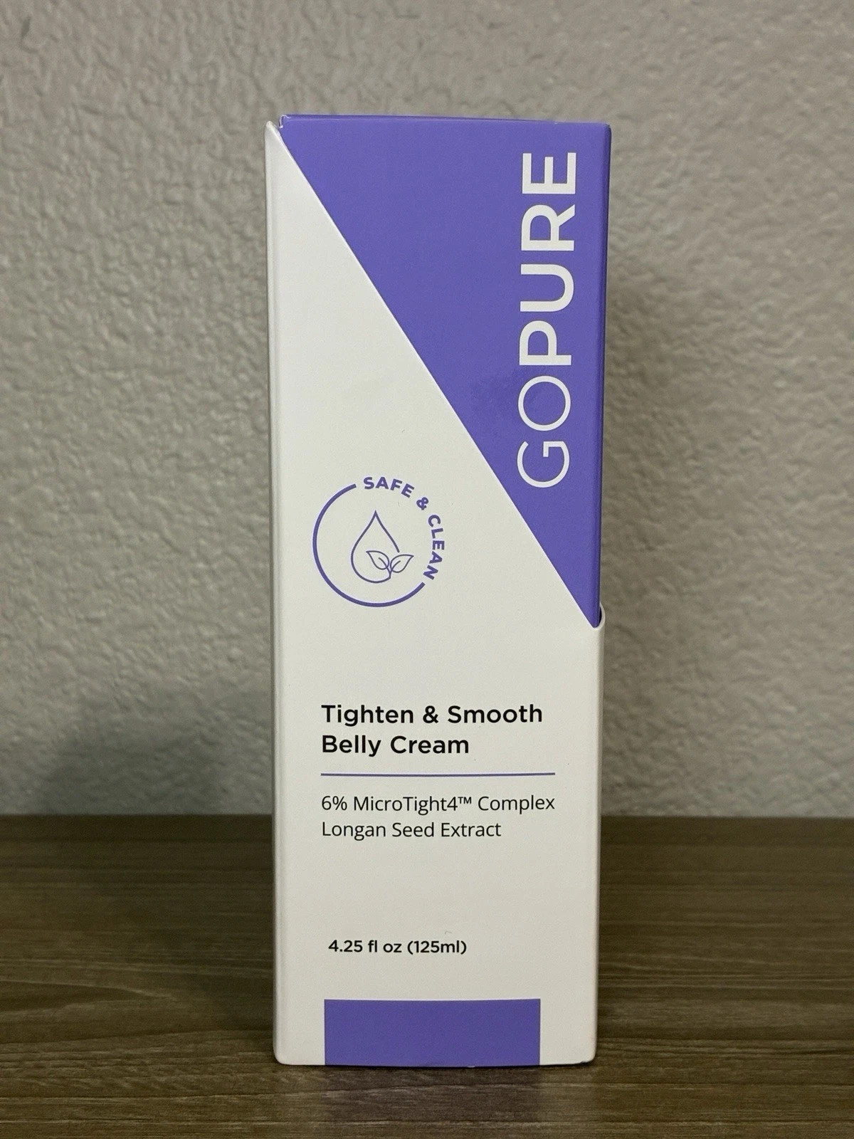 GoPure Tighten & Smooth Belly Cream 4.25 fl oz New/Boxed Exp 11/2027
