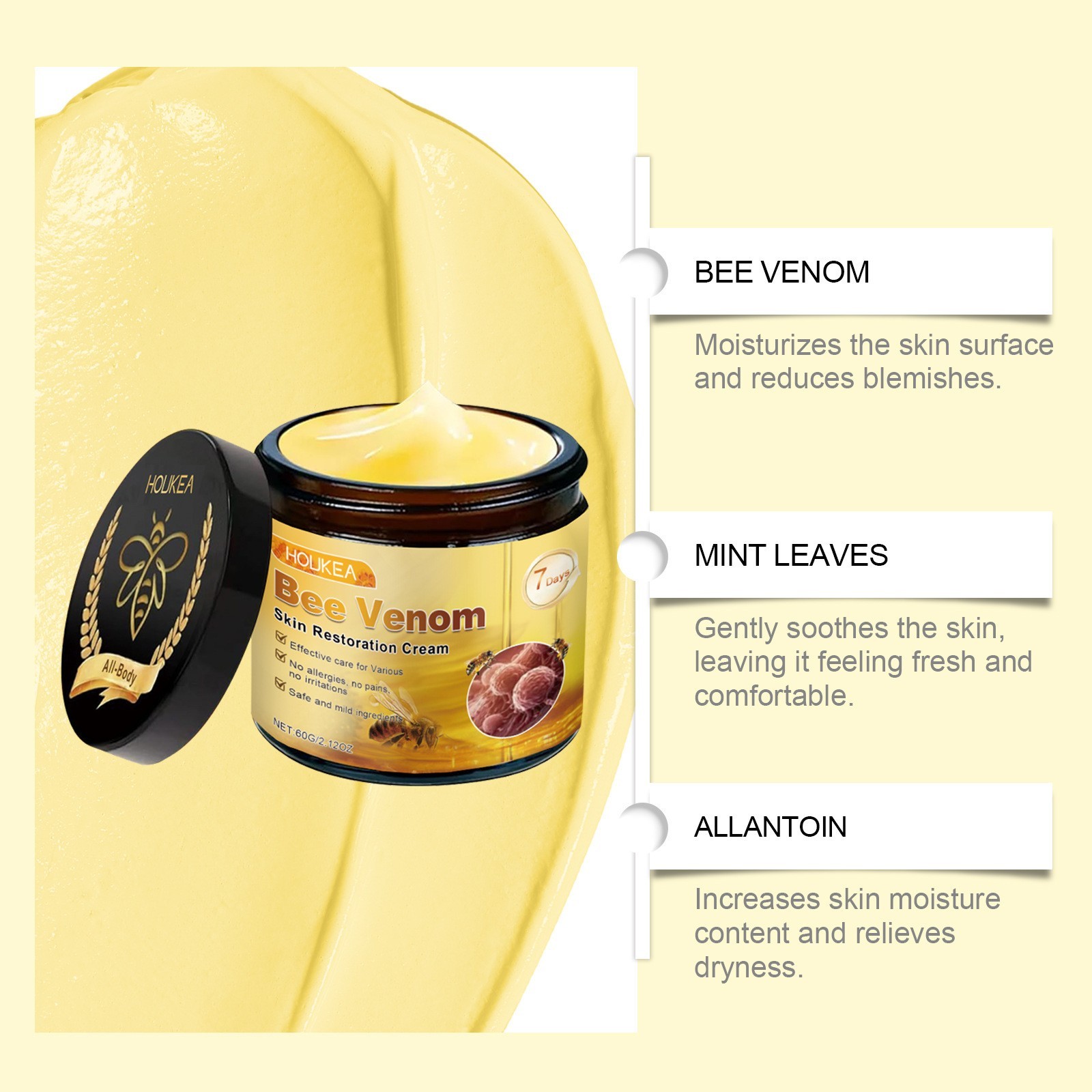 2X Bee Venom Skin Restoration Cream, Professional Bee Venom Skin Treatment Cream