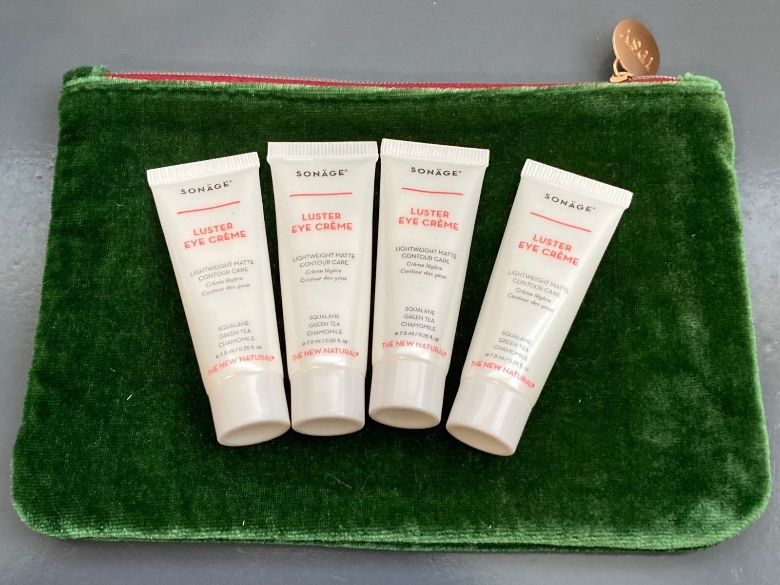 4x Sonage Luster Eye Creme Lightweight Matte Contour Care 0.25 oz each Sealed