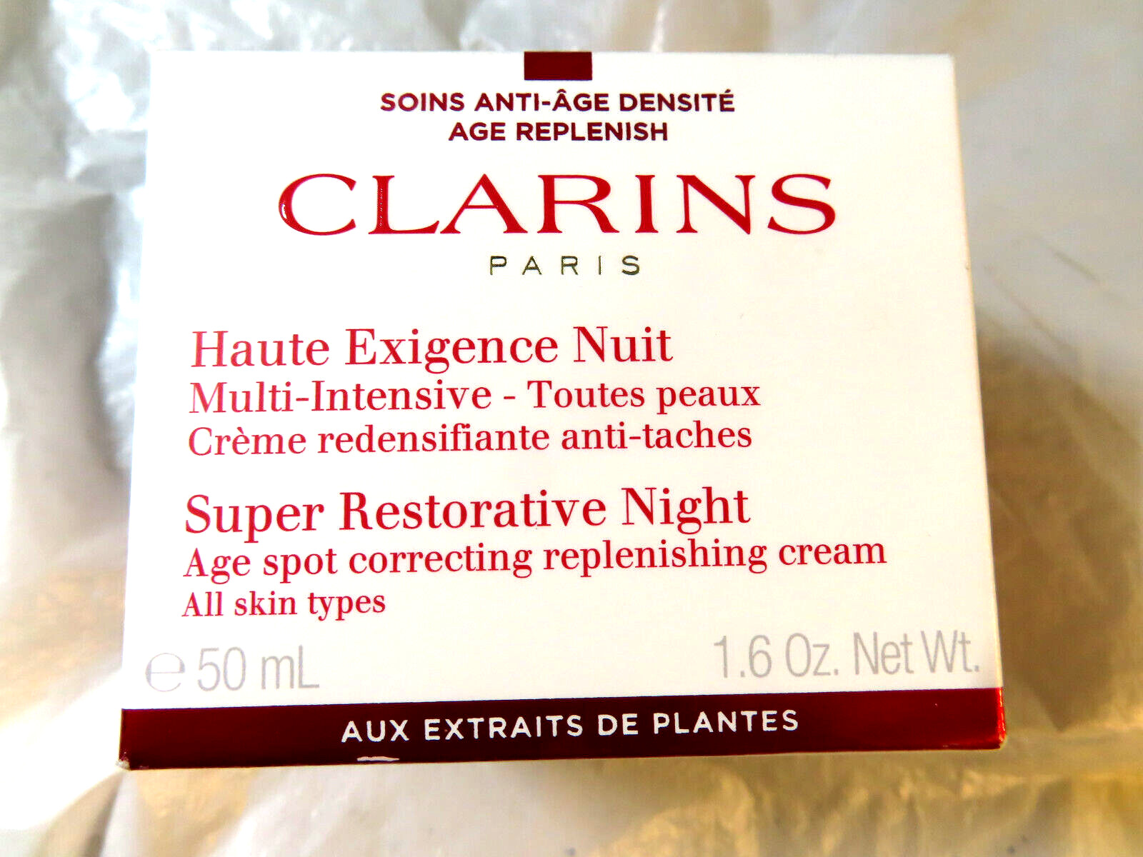 CLARINS SUPER RESTORATIVE NIGHT AGE SPOT CORRECTING CREAM 50ML 1.6 Oz