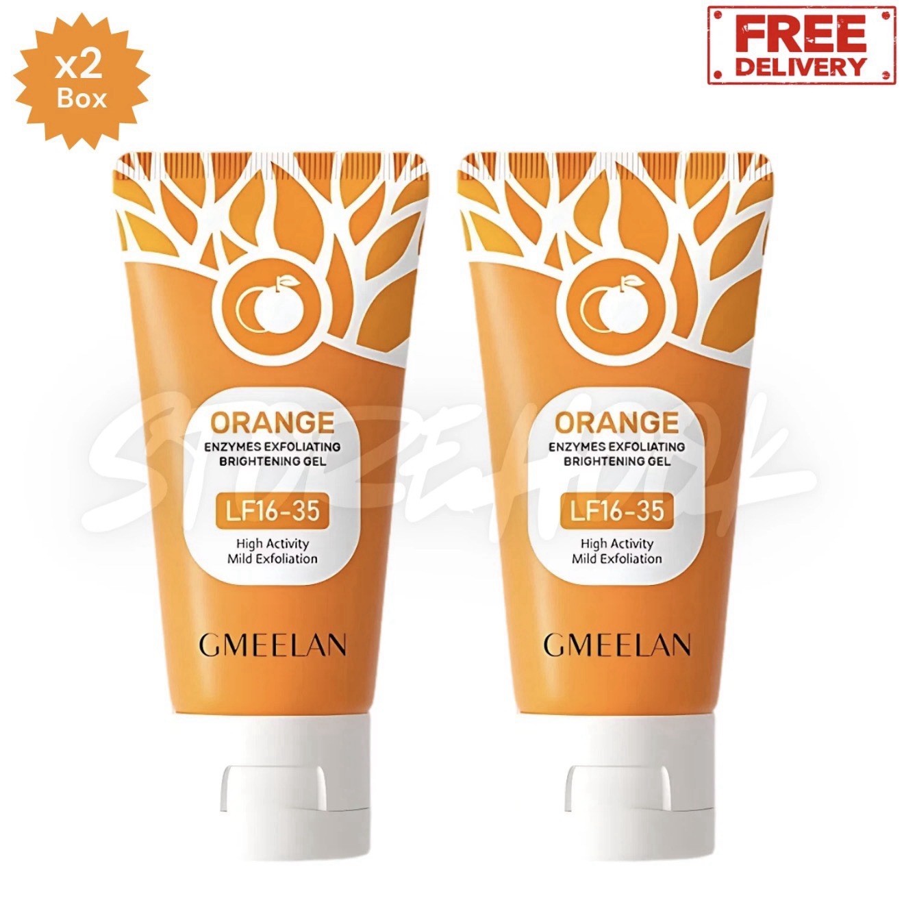2x GMEELAN Original 50g Orange Enzymes Exfoliating Brightening Gel