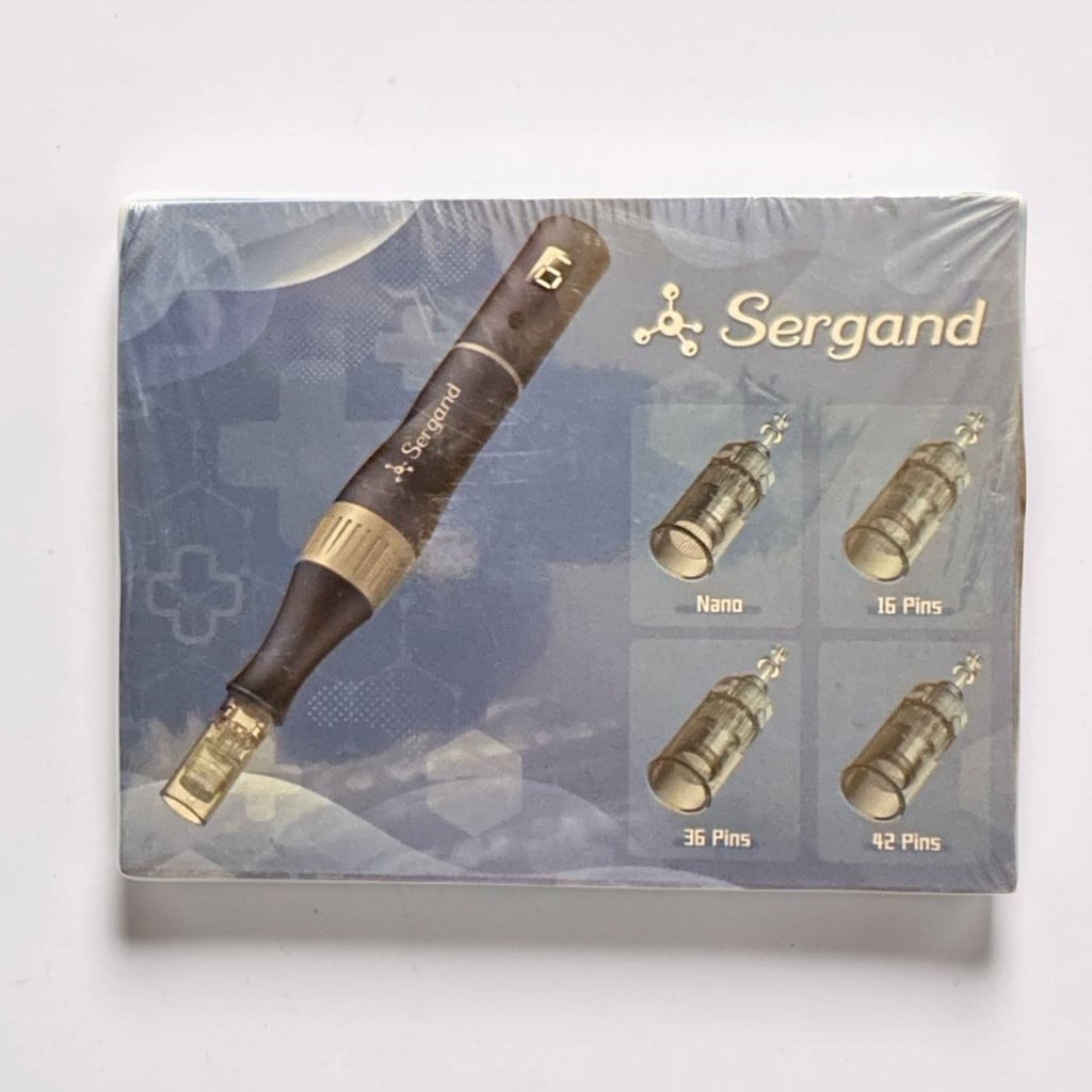 Sergand Professional Microneedling Pen w/ 4 different pins for skin brightness a