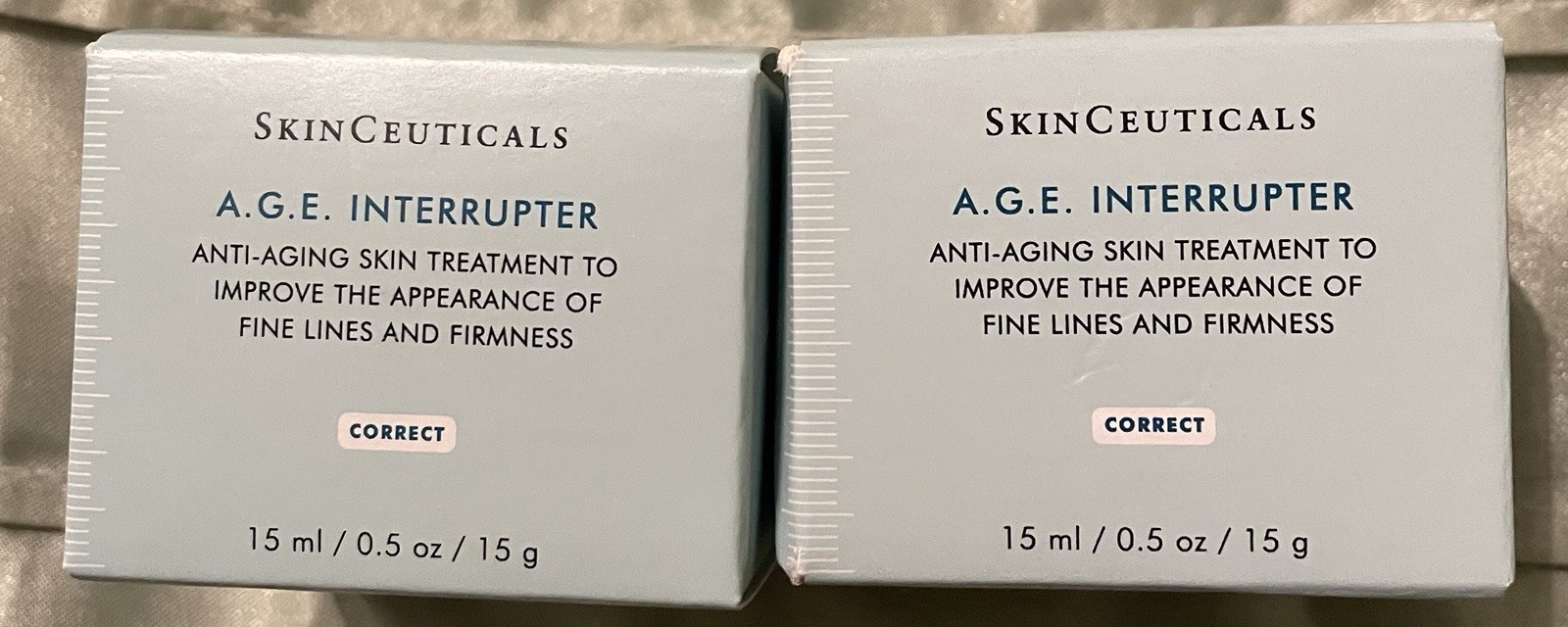 SKINCEUTICALS ORIGINAL A.G.E. INTERRUPTER CREAM EACH .5 Oz = 1 Oz AUTHENTIC